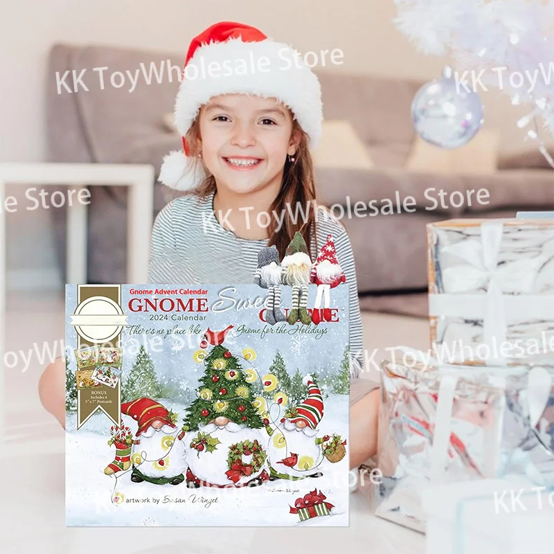 2024 New Dwarf Christmas Advent Calender Box 24pcs Boxes Gnome Collectible Dolls Xmas Decorations Kid Doll New Year Gifts Toys