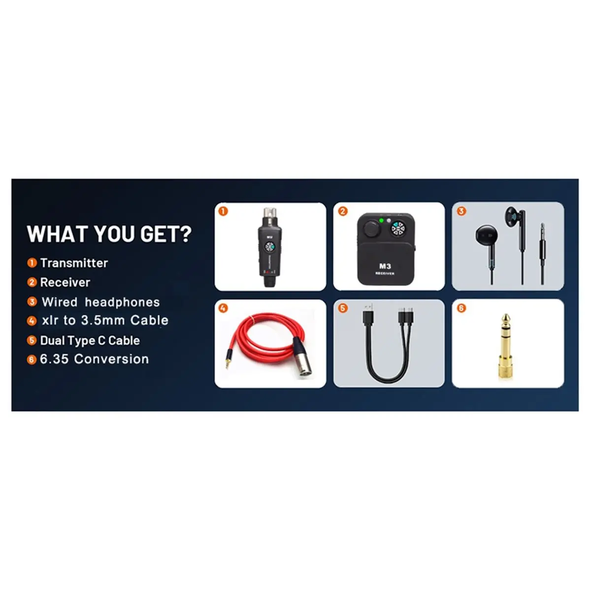 SCLS Upgrade Wireless in-Ear Monitoring System Stage Monitoring Headphones Stereo 2.4G Real-Time Latency-Free IEM System