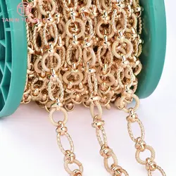 (8436) 50CM 11.5x2MM 8.5x14MM 24K Gold Color Brass Necklace Chains Bracelet chains Quality Diy Jewelry Findings Accessories