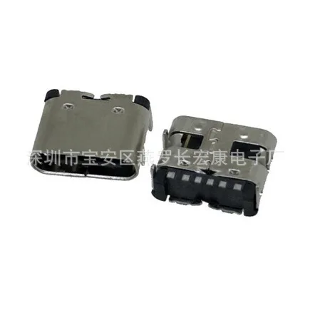 For USB TYPE-C 24Pin female seat, sinking board 0.8mm double row SMT four-pin plug board