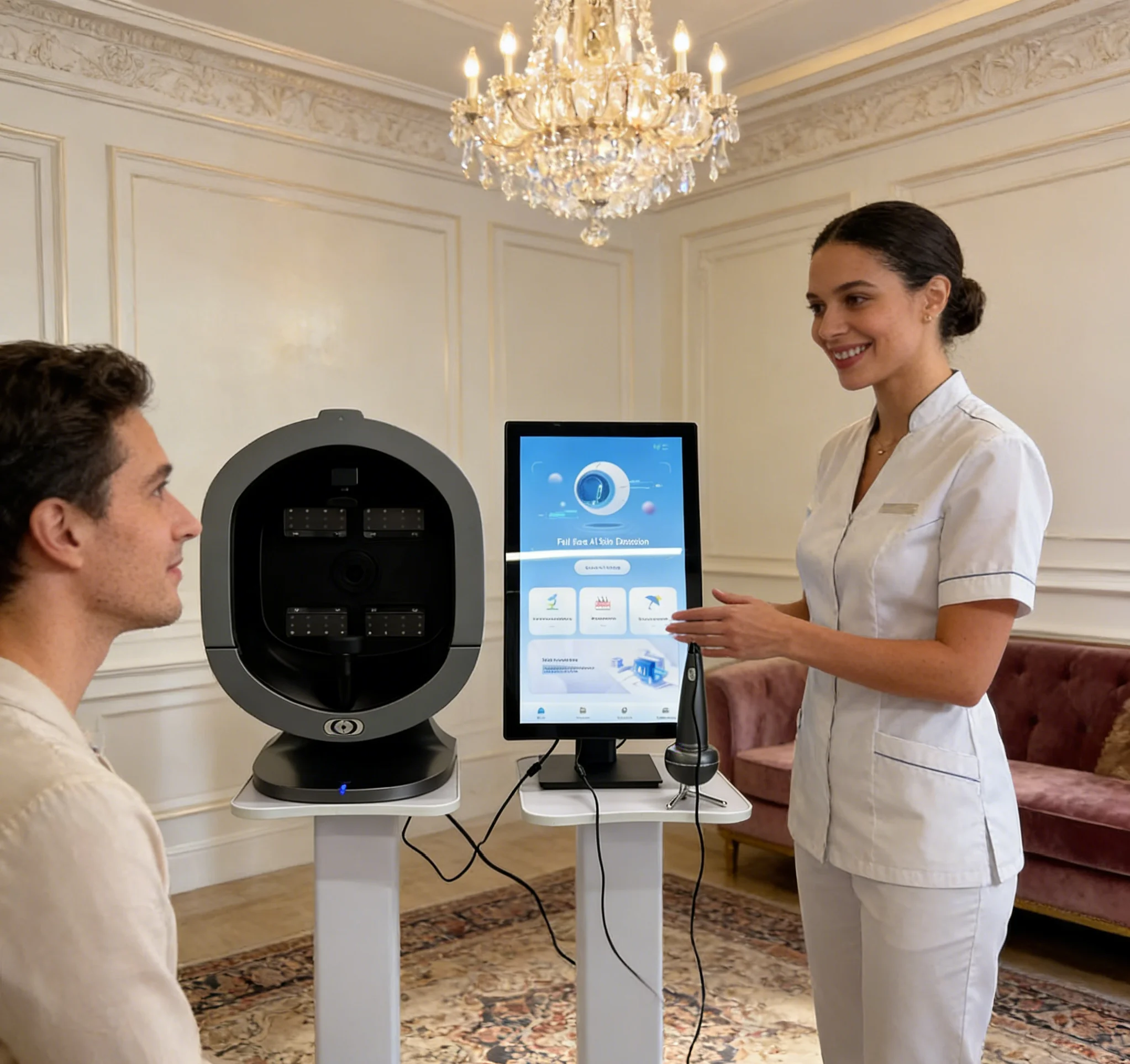 

X5/X5Pro AI Artificial Intelligence Deep Facial Skin Analysis Detector Follicle Testing Skin Analysis Magnifier Salon New