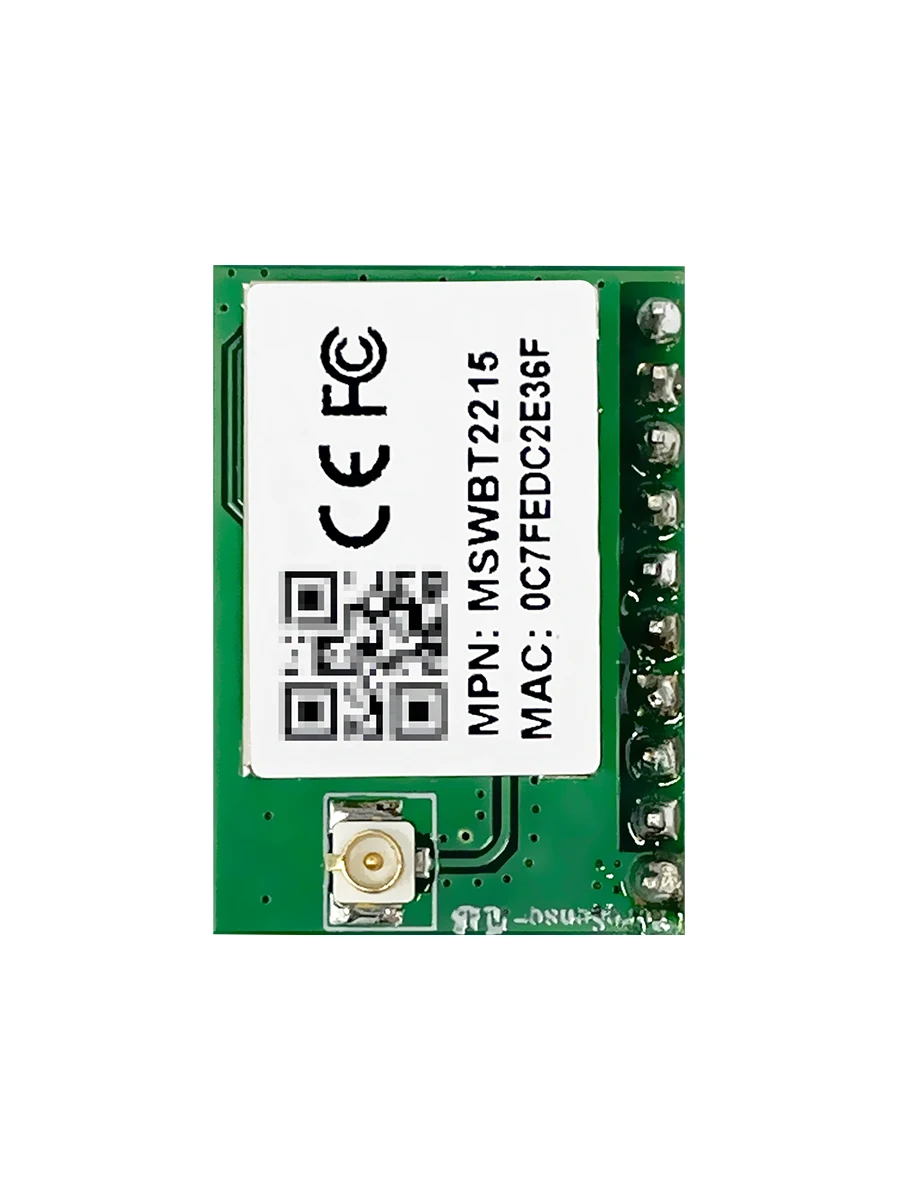 2.4GWiFi Bluetooth Two in One Module MSWBT2215 Pin Small Size Low-power On-board Antenna Serial Port