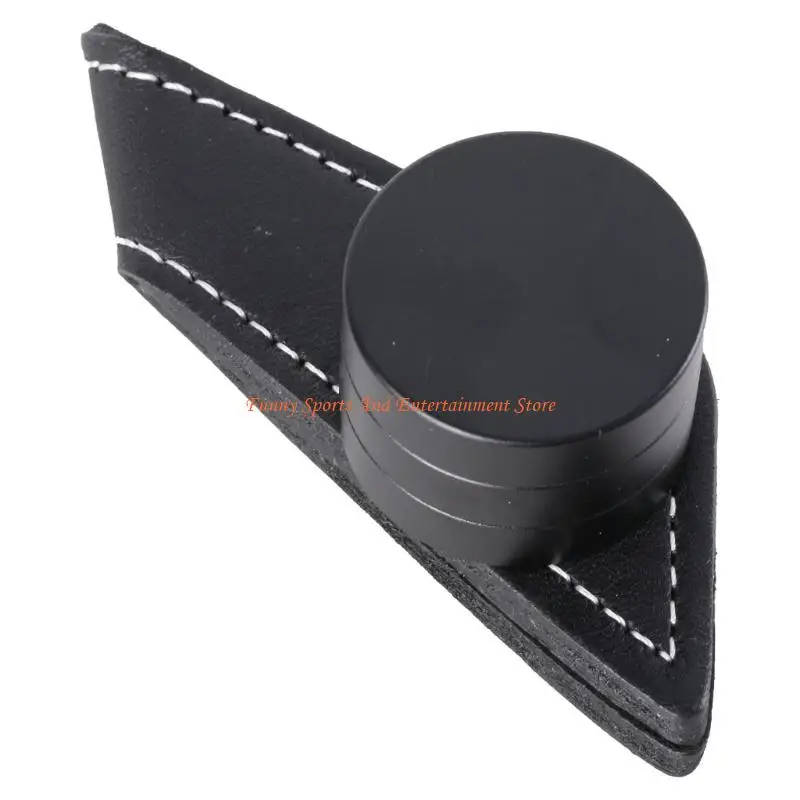 

C4DE Leather Belt Clip 3-Layer Chalk Case Fix Cue Chalk Bag with Belt Clip Enduring