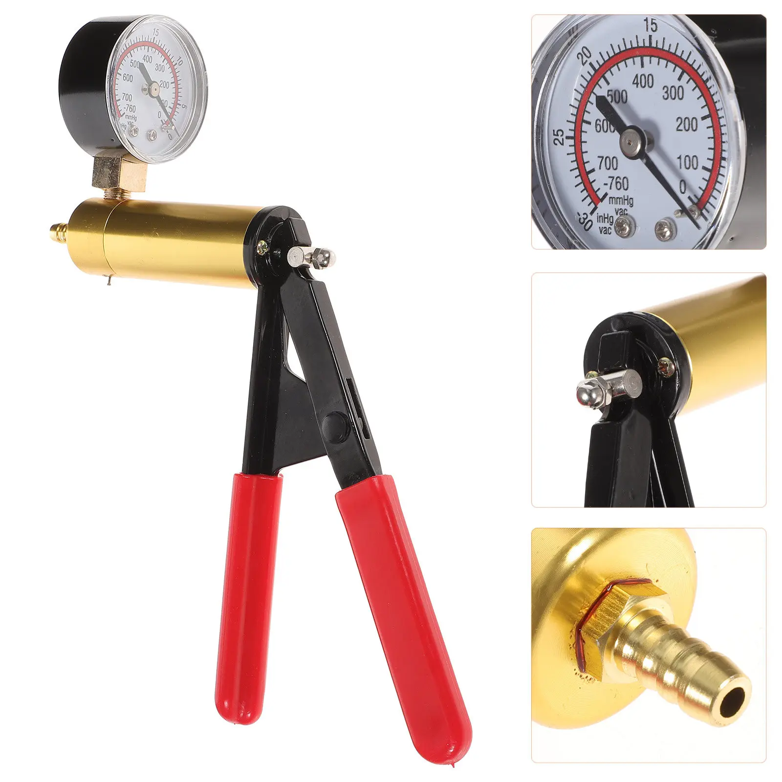 

1 Set Car Manual Vacuum Brake Bleeder Kit Complete Brake Fluid Bleeding Tool Workshop Pump Set with Reservoir Adapter and