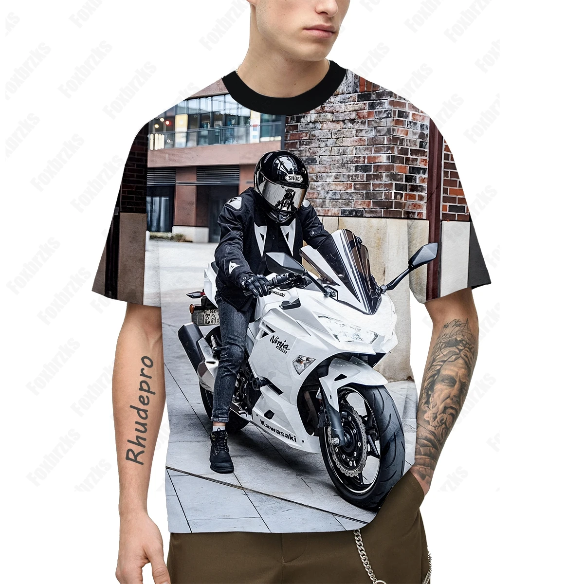 

New Summer Versatile Kawasaki Ninja Motorcycle T-shirt for Outdoor Riding, Comfortable and Breathable Top