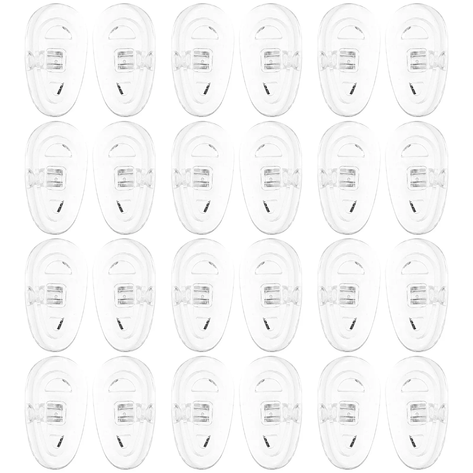 

20 пар силиконовых накладок на нос для очков, нескользящие, мягкие, защитные, подходят для всех типов оправ, сменный комплект