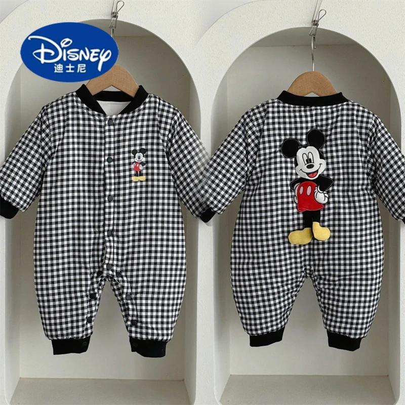 ديزني دونالد داك 2025 رومبير الشتاء |   بذلة أطفال مبطنة بالصوف للأولاد والبنات |   قطعة واحدة مريحة للاستخدام الخارجي 0-24 شهرًا