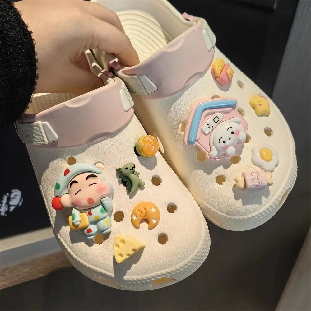 

Miniso Shoe Charms For Diy Cute Cartoon Detachable Decoration Resin Hole Shoes Charms Kawaii Jewelry Kids Party X-Mas Gifts