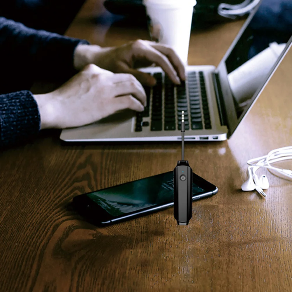 

Wireless 5.0 Car Audio Transmitter Receiver 3.5mm Aux Adapter Plug-and-Play Noise Reduction High Fidelity Sound Quality