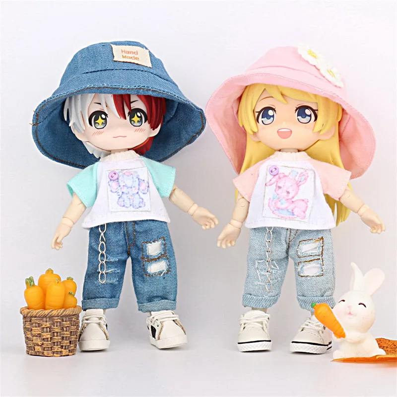 Sombrero de muñeca Ob11, sombrero de pescador hecho a mano, sombrero para el sol, accesorios para muñecas Nendoroid, cabeza de arcilla Gsc, Obitsu11, Molly, 1/12 Bjd