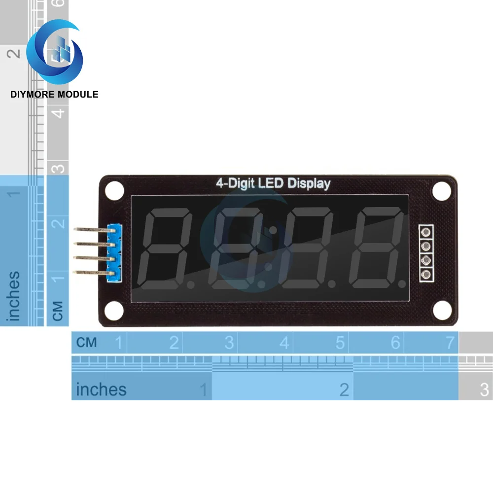 4 Digit 7 Segment TM1637 0.56\'\' Electronic Digital LED Tube Clock Module DIY Kit LED Digital Clock Driver Board Display 5 Colors