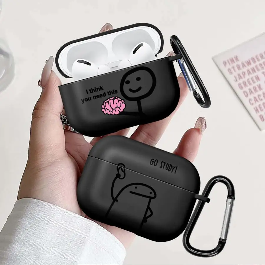 Case For Airpods Pro 3 Pro2 1 2 Pro3 4 Earphone Cases Cover Cartoon Stick Figure Art