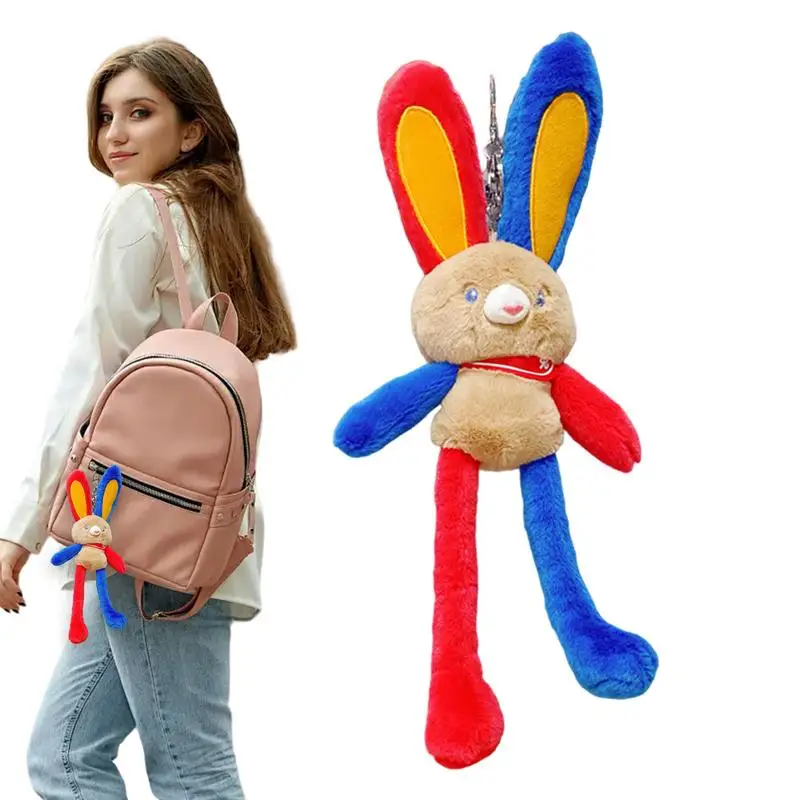 Plüsch Hase Anhänger Weiche Tier Puppe Anhänger Für Rucksack Bunte Gefüllte Hase Plüsch Ornamente Für Auto Innen Geldbörse Zugriffs