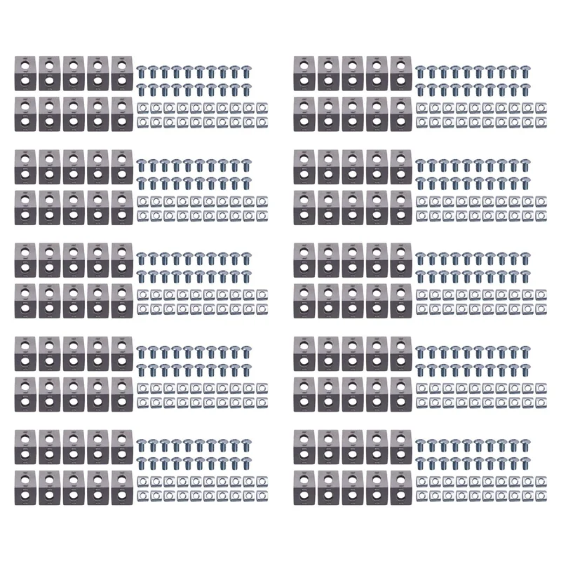 A01F-500Pcs suporte de canto série 2020 conjunto de conector de perfil de alumínio para slot de 6mm acessórios de perfil de alumínio