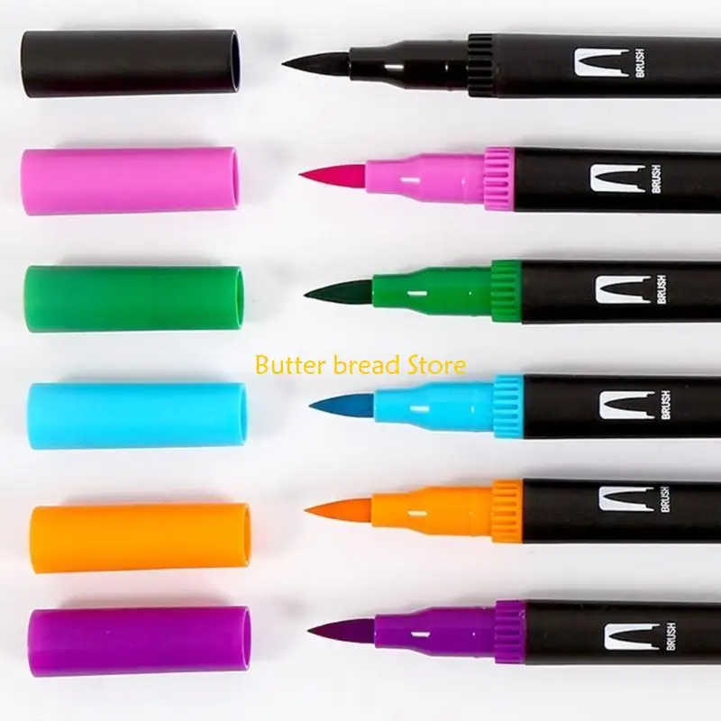 

W89C 36/48/60/72/100 Colors Double Ends Brush Pen Marker Set Felt Tip Pen Watercolor Pen for Colouring Books