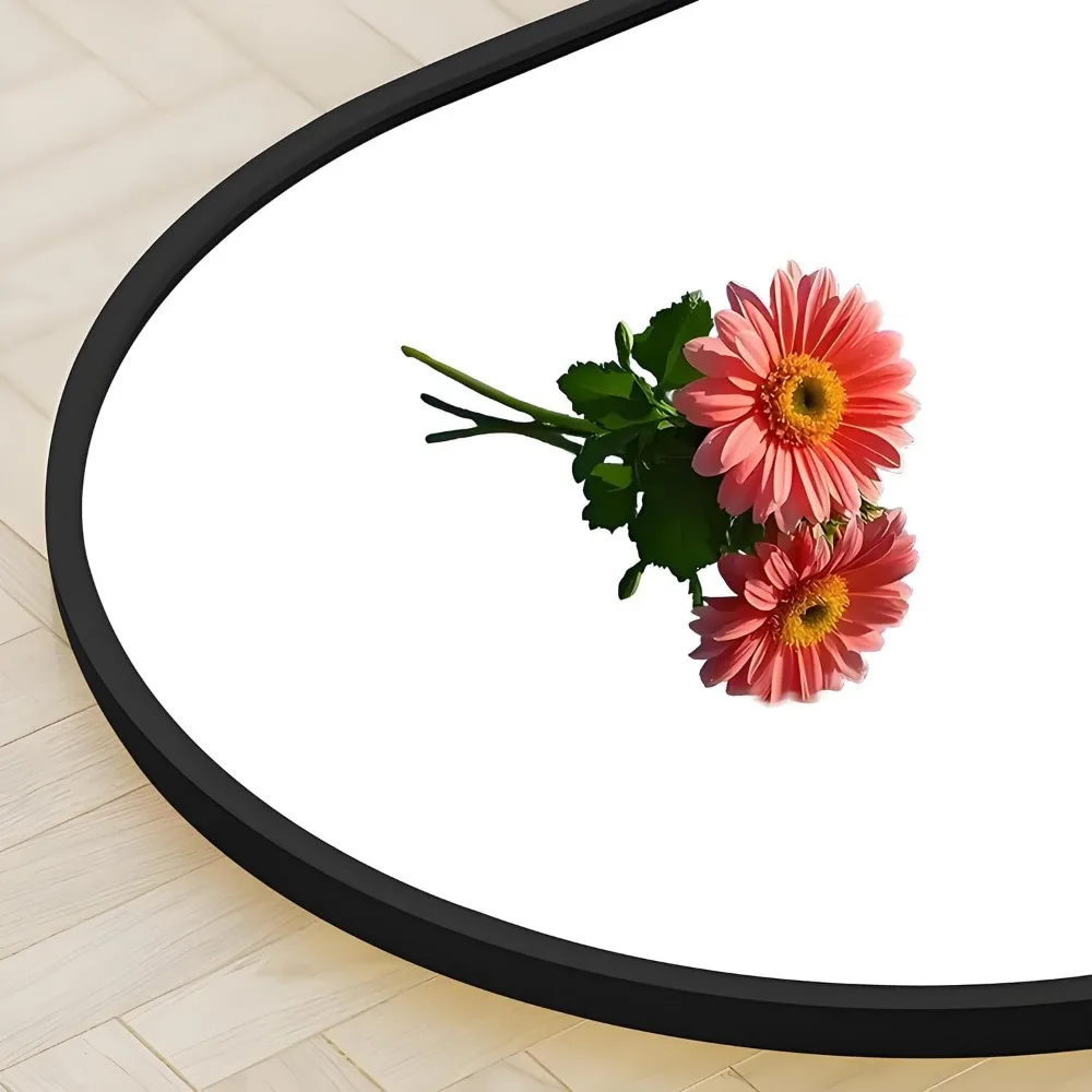 Espejo arqueado hasta el suelo con soporte, espejo de cuerpo completo para dormitorio, sala de estar o armario, mejora la decoración interior