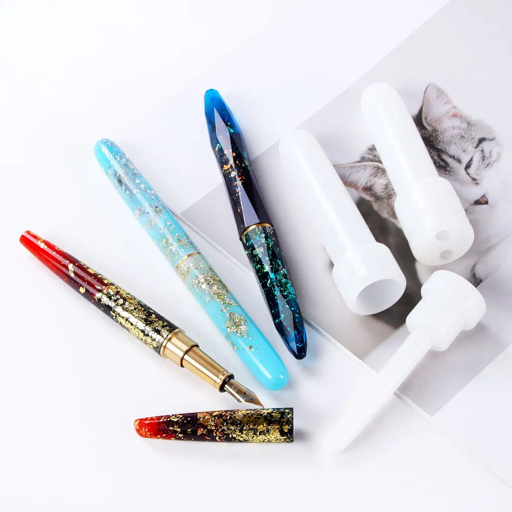 DIY Crystal Epoxy Resin Mold DIY Baikal Fountain Pen Silicone Mold For Resin