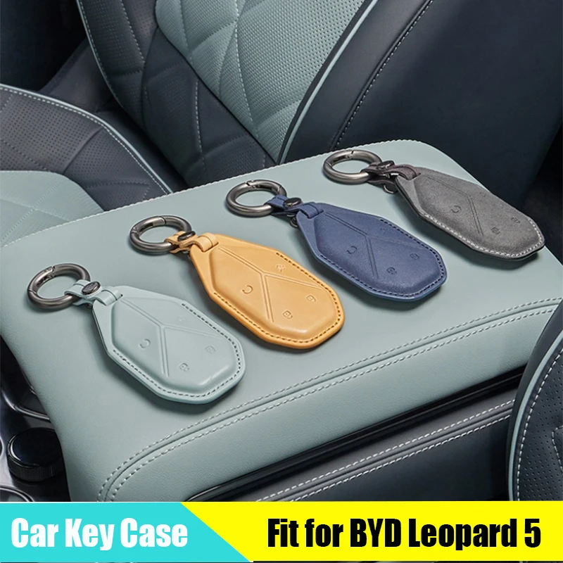 

All Inclusive Key Protection Case Fit for BYD Leopard 5 2023 2024 Special Leather Suede Key Case Buckle Car Interior Accessories