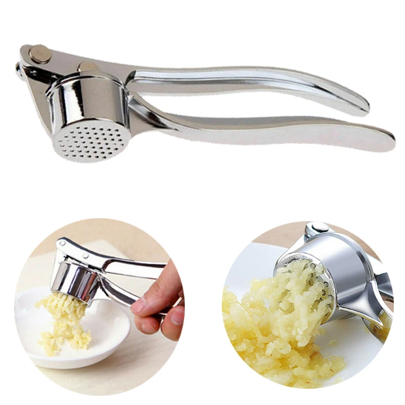 Garlic Press Crusher Mincer Kitchen Stainless Steel Garlic Smasher Squeezer Manual Press Grinding Tool Kitchen Accessories