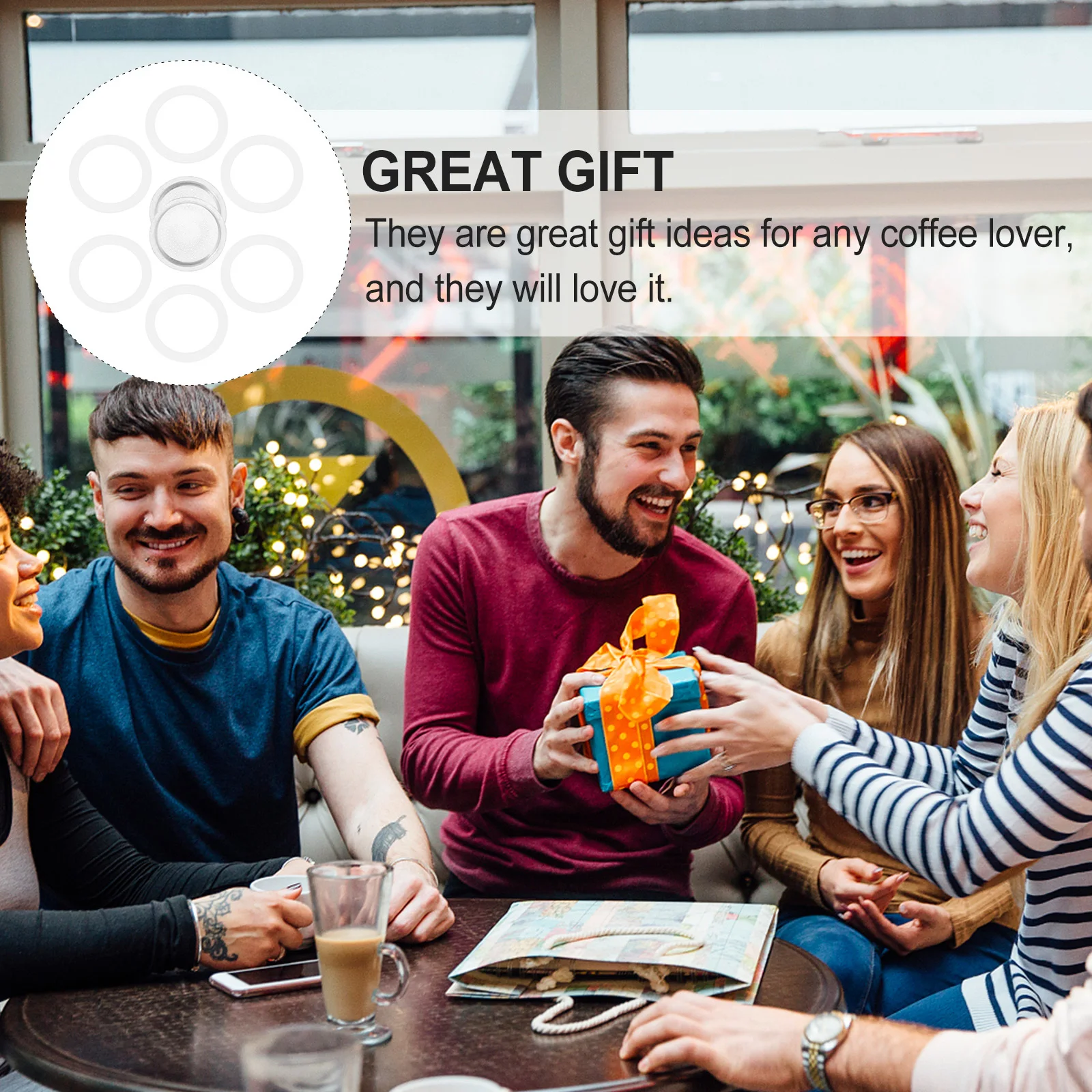 

8Pcs Coffee Maker Accessories Professional Grade Silicone Gaskets and Filter Meshes for Mocha Pot Long- Machine