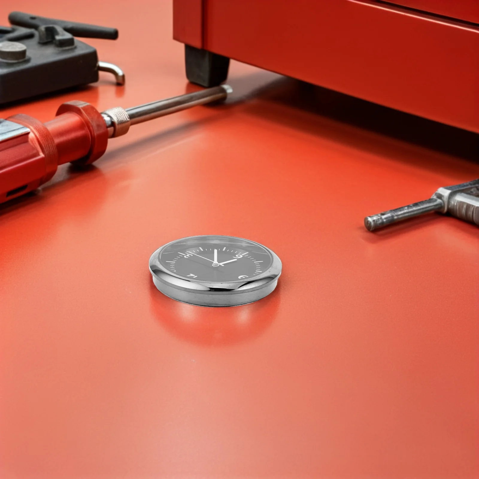 ساعة لوحة قيادة السيارة مقاس 4 سم على الساعة الإلكترونية لمقود الدراجة النارية التناظري الكوارتز عالي الدقة #2