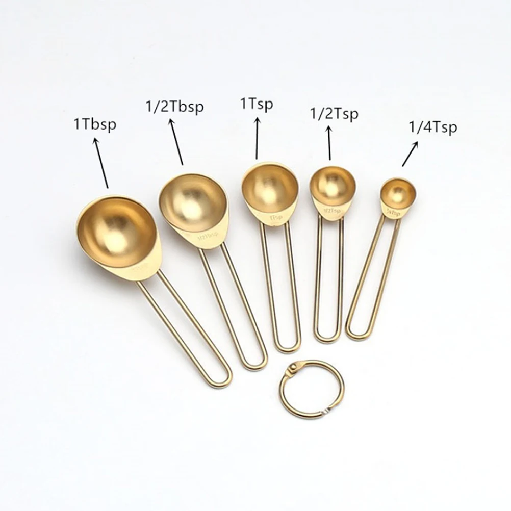 

stainless steel measuring spoons set golden measuring spoons kitchen measuring spoons set baking measuring spoons