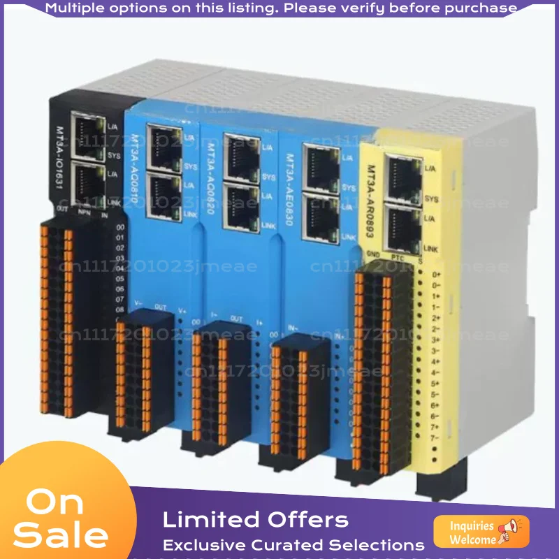 MODBUS TCP Remote I/O Module MT3A Series, 16 Channel Digital Analog PNP NPN Controller MT3A-AQ0810 AE0830 IO1631 ID1630