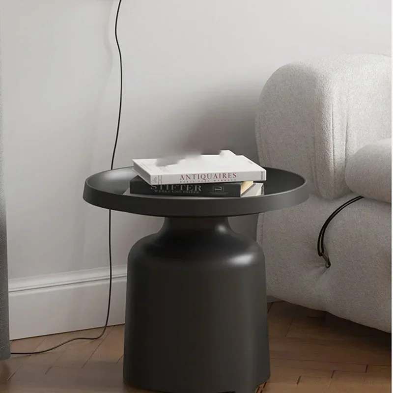 Waterproof Nordic Side Table Metal Round White Floor Modern Small Table Design Hotel Apartamento Mesa Auxiliar Furniture