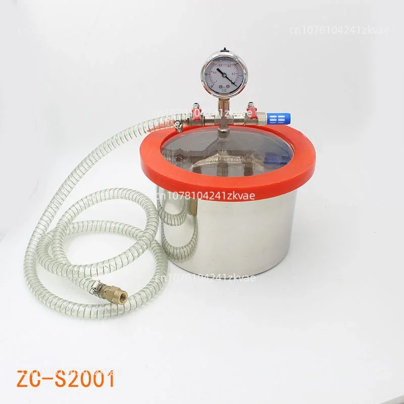 Stainless Steel 3L Vacuum Degassing Chamber 20CM Diameter Epoxy Resin Vacuum Defoaming Barrel With 12MM Thickness Acrylic Lid