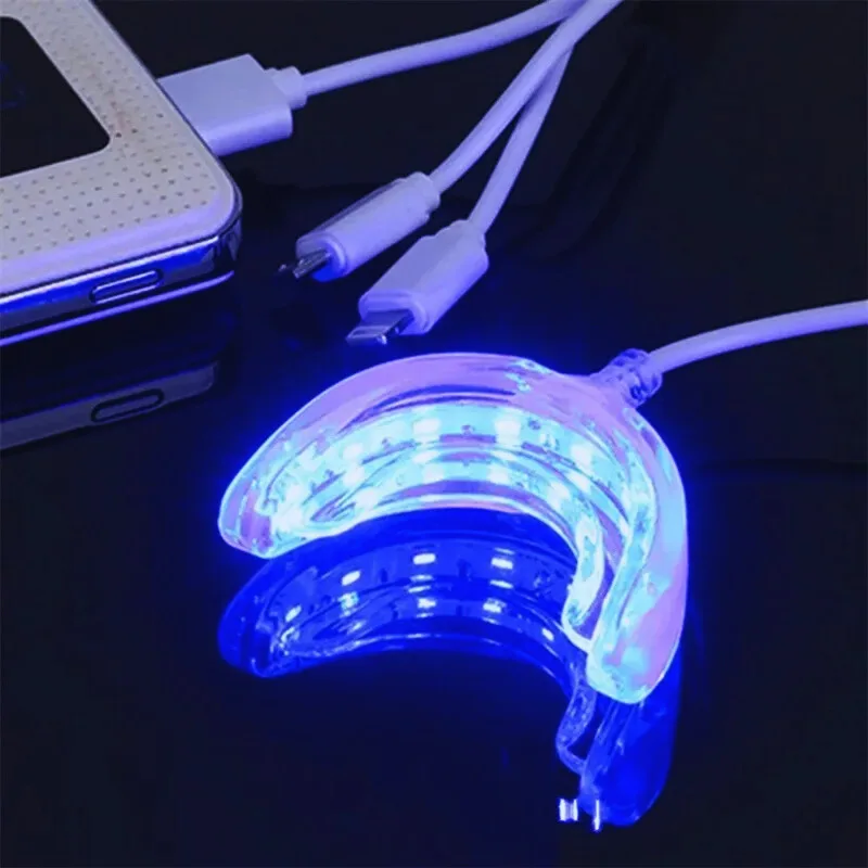 Teeth Whitening Accelerator Smart LED Blue Light Portable USB/Phone/Android/Type