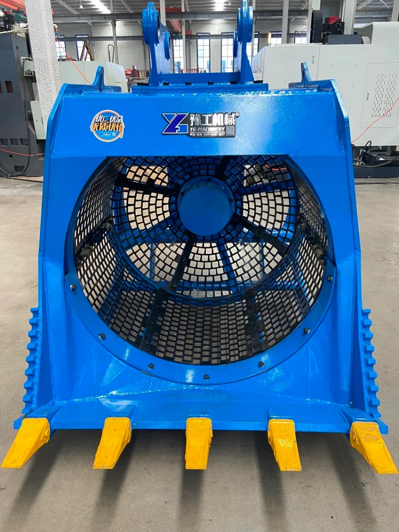 Garden Sieving Rotary Drum Screening Bucket Machine Soil Earth Sand Stone Waste Material Sorting Rotating Excavator Attachment