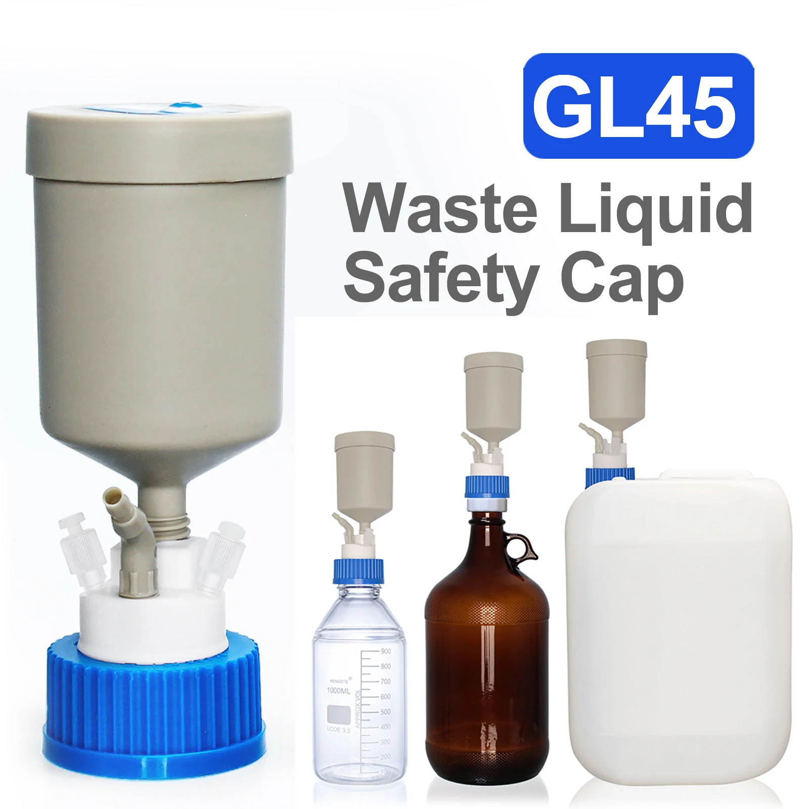 GL45 Threaded Adapter Connector, GL45 Change to S60, GL45 Waste Liquid Barrel Conversion Port ,Threaded Bottle Adapter