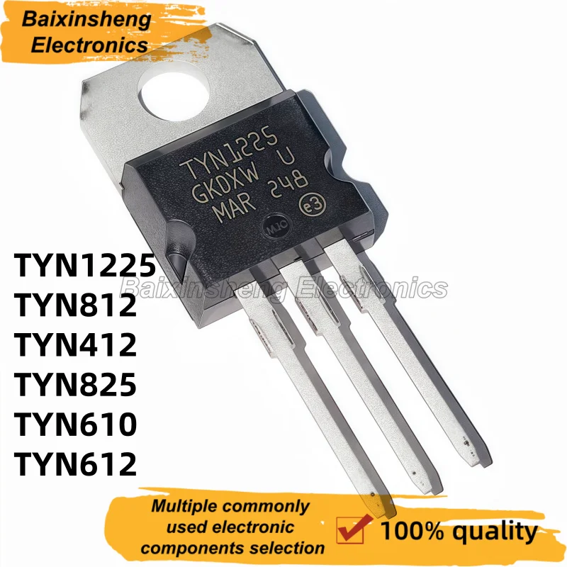 10PCS NEW TYN TYN1225 1225 TYN812 812 TYN825 825 TYN610 610 TYN612 612 TYN412 412 TO-220 Unidirectional Thyristor