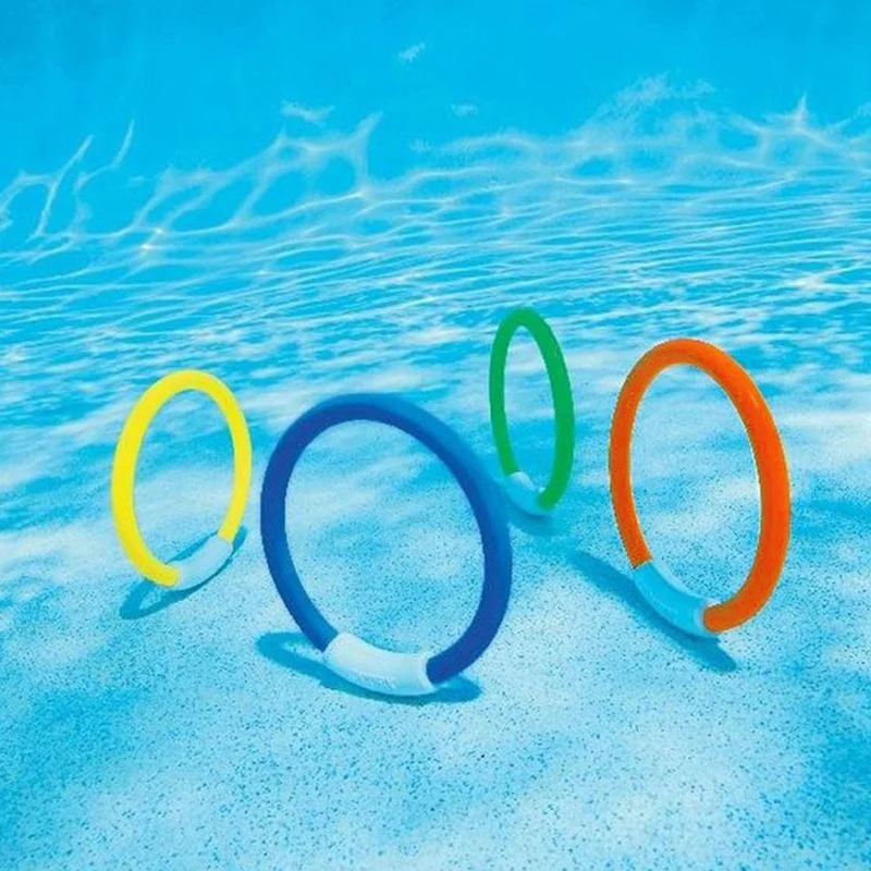 8 Pcs Underwater Swimming Pool Diving Rings, Diving Throw Torpedo Bandits Toys For Kids Gift Set. Training Dive Toys For Learnin