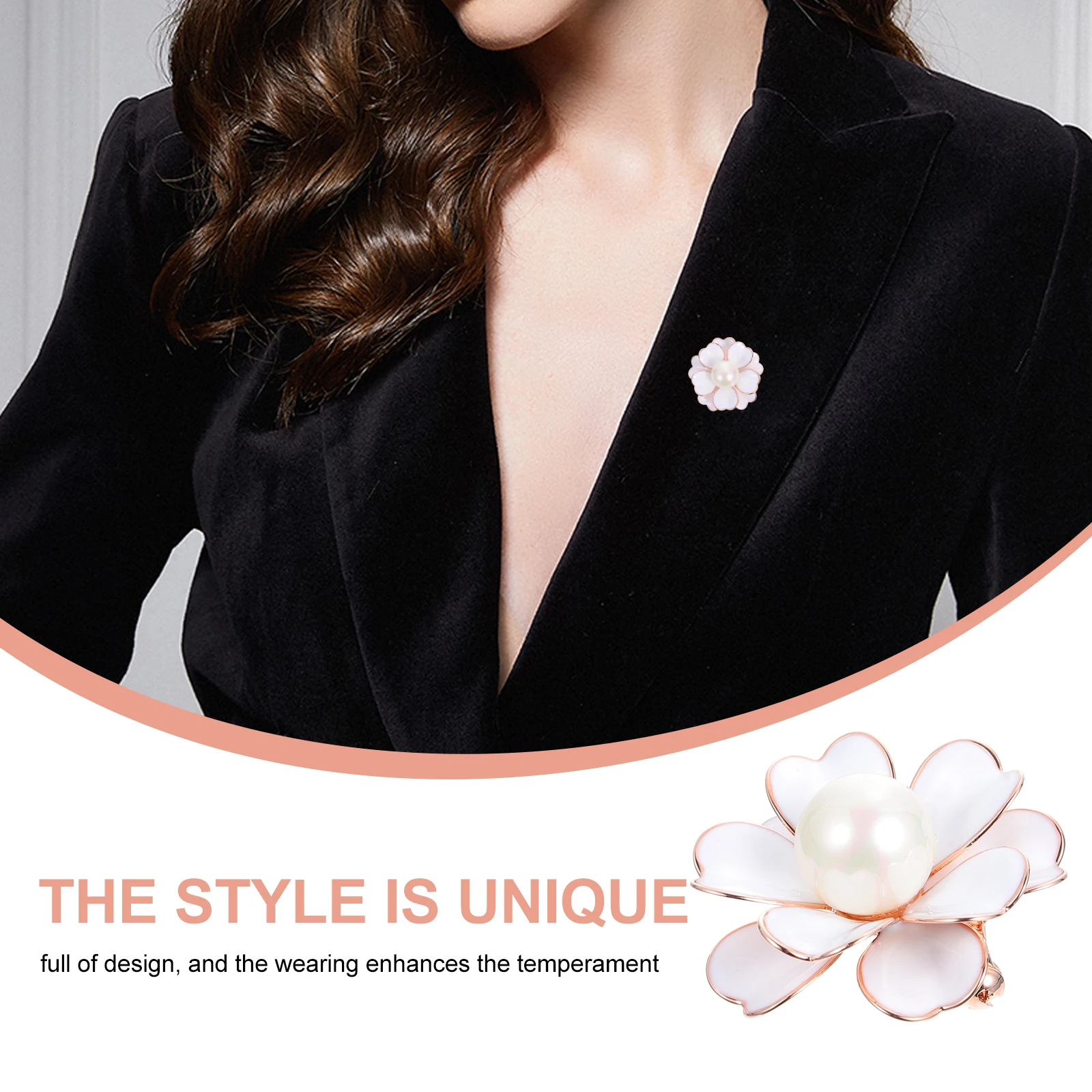 

1pc Anti Exposure Brooch Flower Brooch Personalized Corsage Collar Button Clothing Accessory Wear Resistant for Clothes
