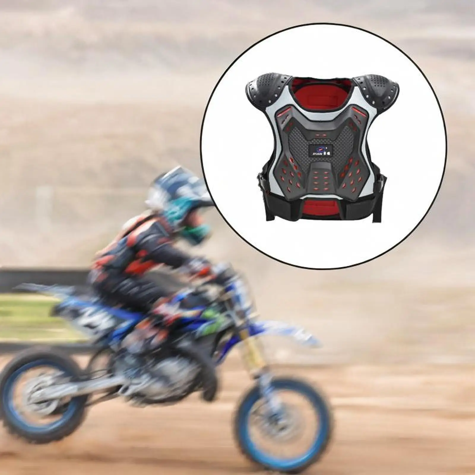 

Kids Motorcycle Vest Chest Protector Children Easy to Wear Comfortable