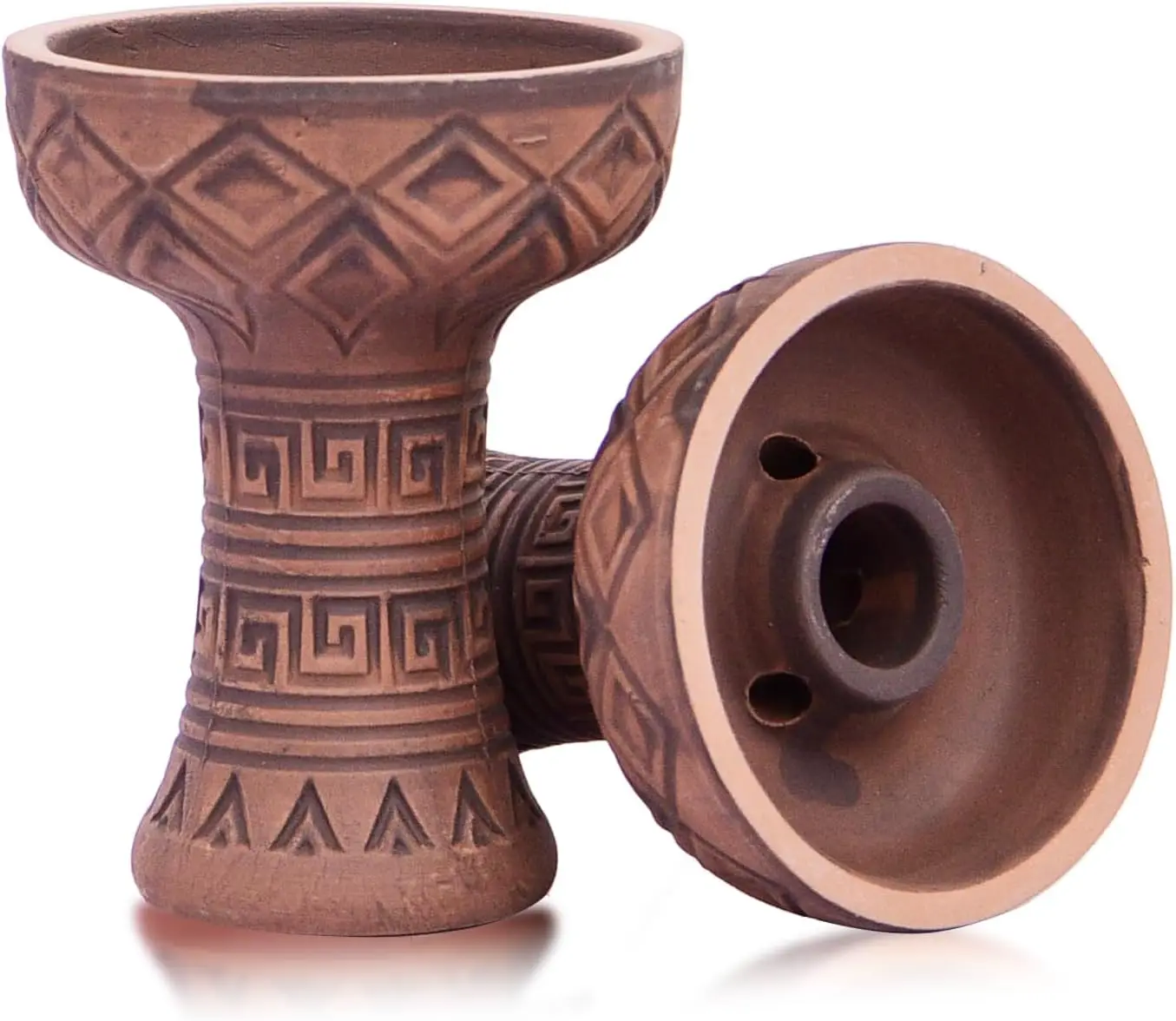 

Raw Clay Hookah Bowl with 3 Extra Holes, 25-35g Capacity, Fast Cleaning, for Better Smoking Sessions