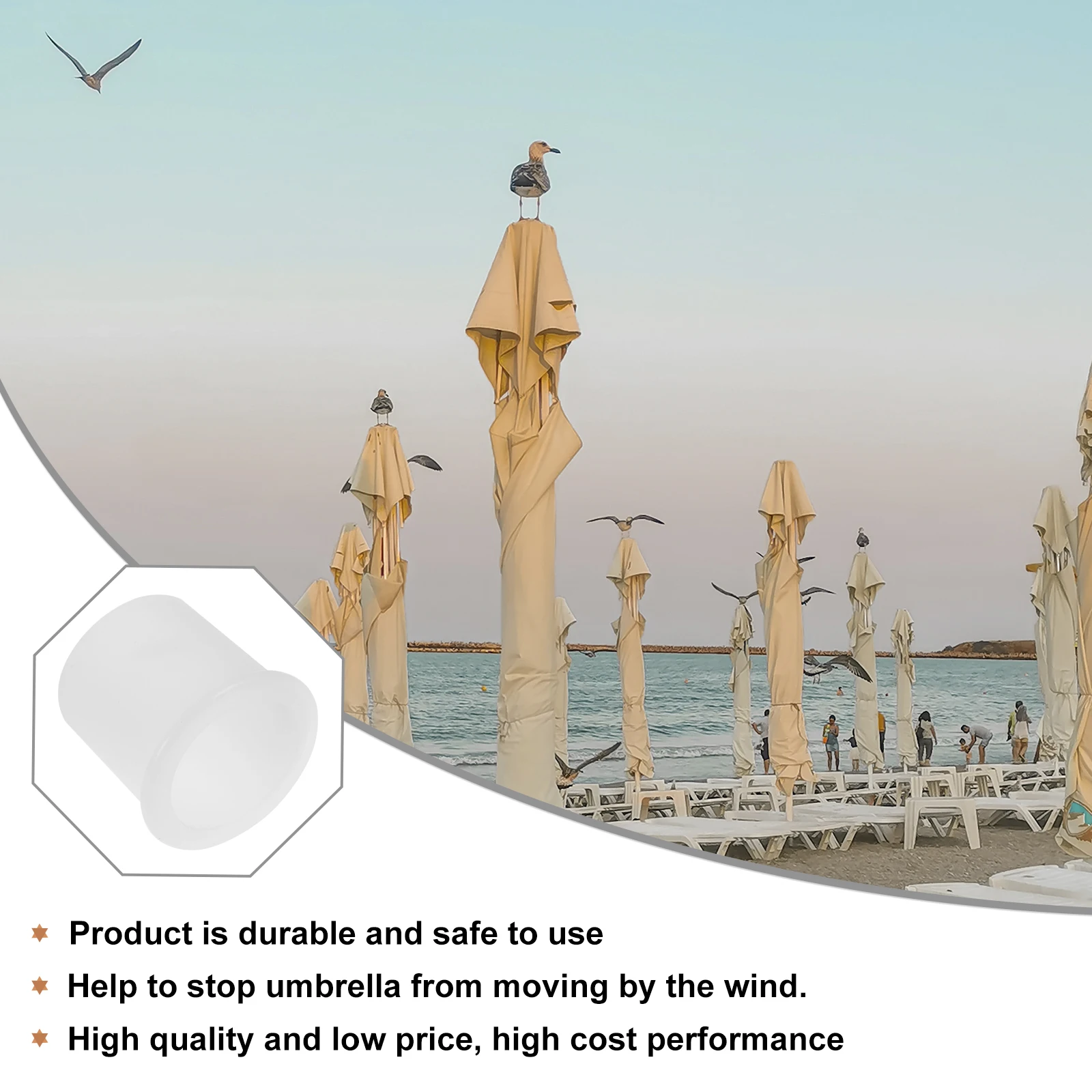 

Umbrella Hole Plug Silicone Cover Replacement Parts for Patio Table Outdoor Furniture Durable Easy Install Parasol Hole Ring
