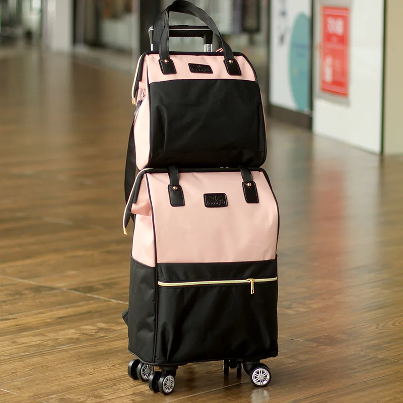 Luggage Bag Large Capacity Duffel Bag Rolling Luggage Set Carry-on Backpack Trolley Trip Cabin Suitcase Travel Bags with Wheels