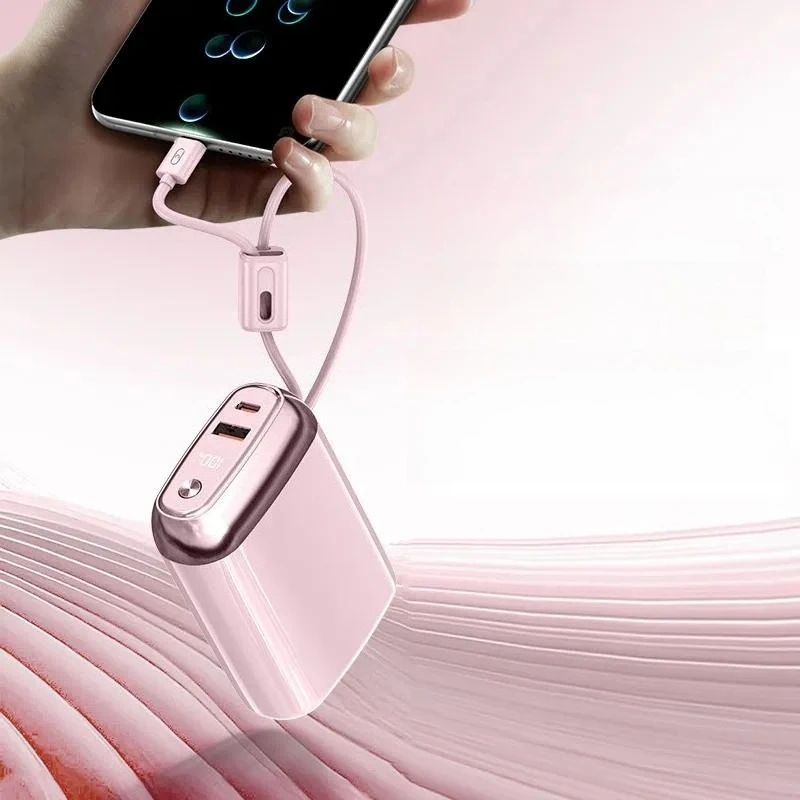 Mini Fast Charging Power Bank With Cable Portable 20000mAh Mobile Power Supply
