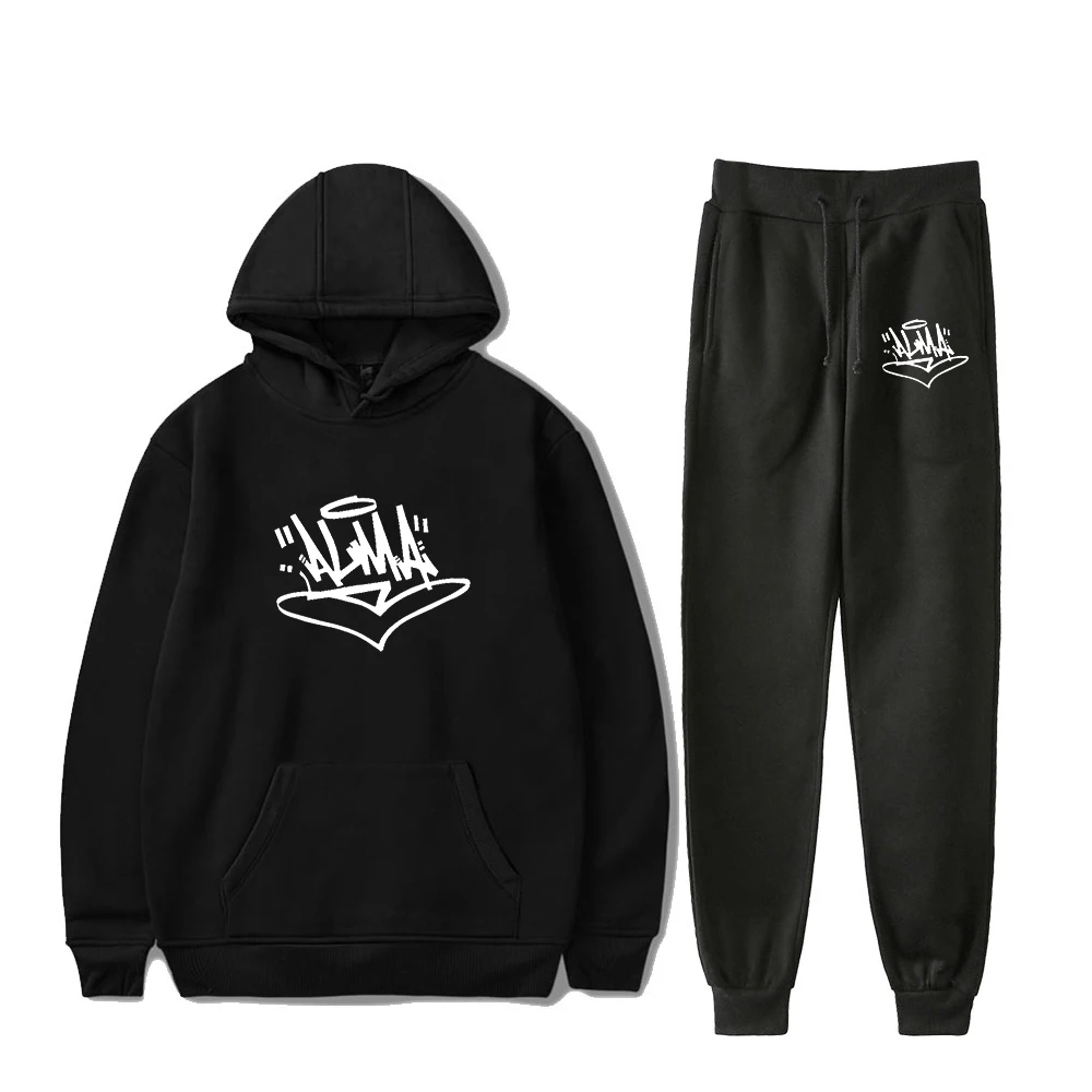 

Nicki Nicole ALMA Merch Hoodie Jogger Pants Two Piece Set Sweatshirts+Sweatpants Hip Hop Clothes Men Women's Set