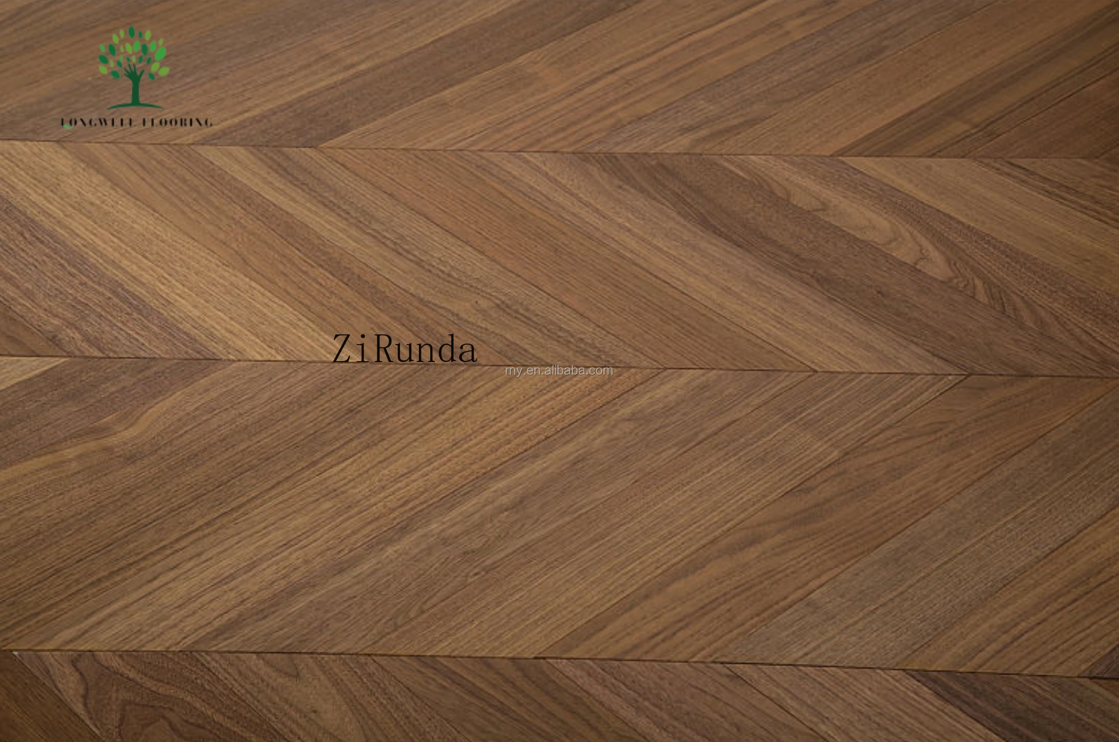 نسخة مخصصة نمط كلاسيكي حديث أرضية رقص الزفاف قذيفة متينة الباركيه خشب الماهوجني أرضية متعرجة