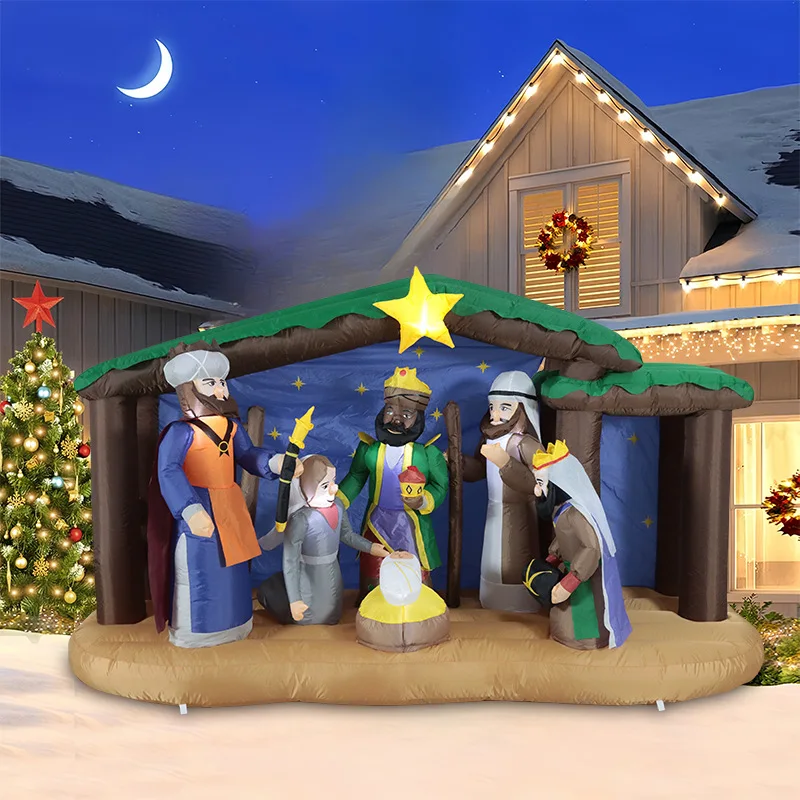 The birthday of Jesus, an outdoor holiday decoration party of Jesus, inflatable cartoon inflatable model