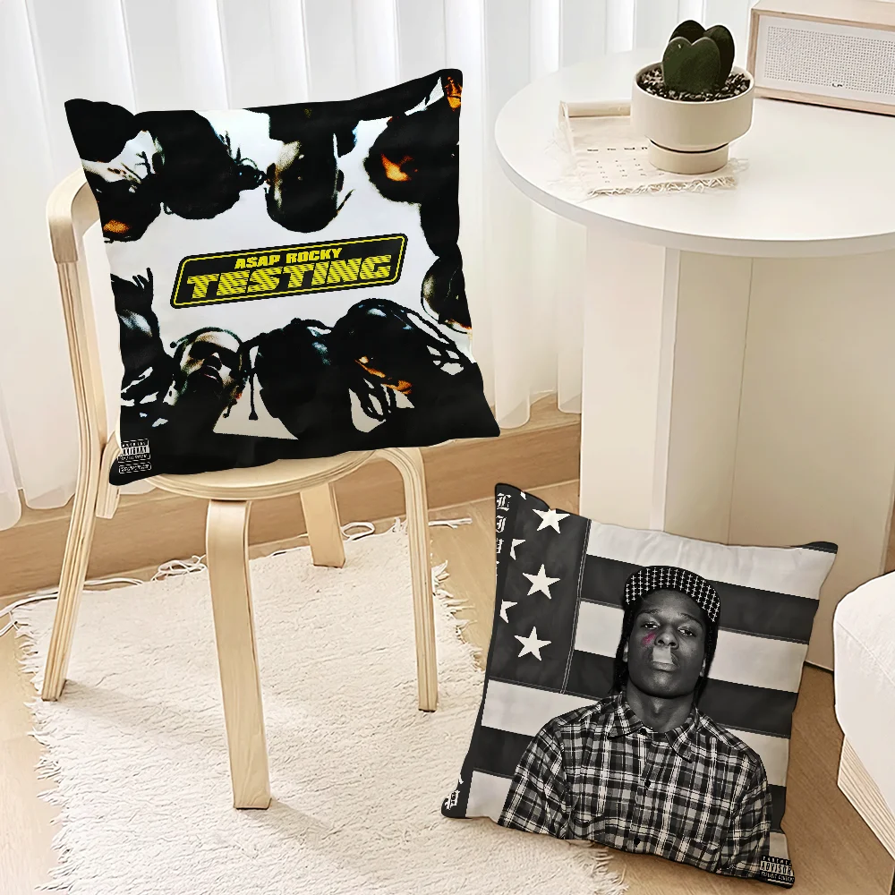 Singer A-Asap Rocky Pillow Case Sofa Decorative Home Double-sided Printing Short Plush Cushion Cover