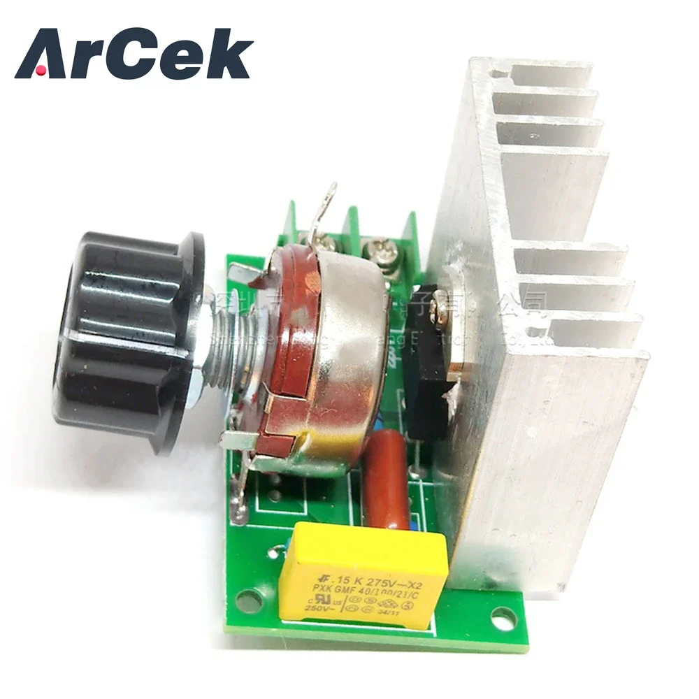 AC 220V 4000W High Power SCR Speed Controller Electronic Volt Regulator Motor Governor Dimmer Module for Thermostat Dimming