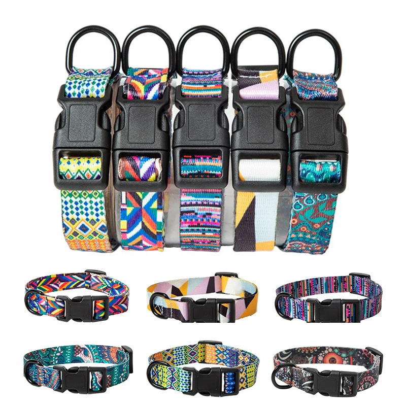 Bohemen Stijl Halsband En Riem Set Voor Kleine Medium Grote Honden Verstelbare Puppy Kat Wandelen Halsbanden Dierbenodigdheden Accessoires