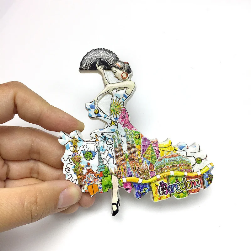 

Spain Barcelona Landmark 3D Resin Fridge Magnet - Sagrada Familia & Casa Batlló Souvenirs España, Imanes Nevera Home Decor Items
