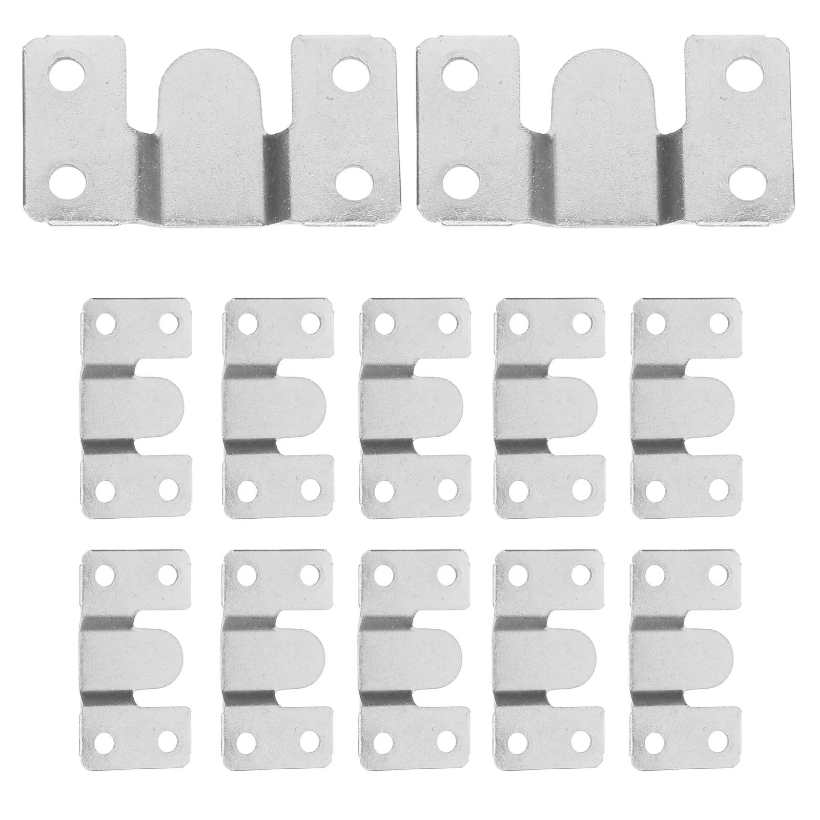 

12Pcs Stainless Steel Invisible Wall Mount Brackets Heavy Duty Bed Rail Support Furniture Headboard Fixings Hardware