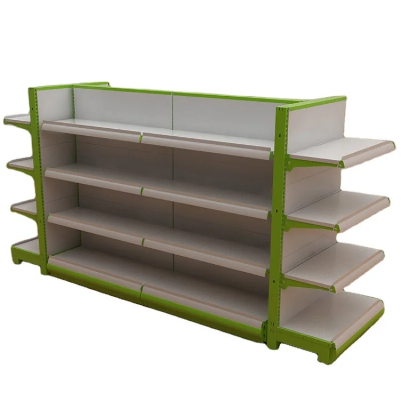 [Customized]Low-cost Supermarket Shelves Gondola Convenience Store Racks Shop OEM ODM B15 CAD Double-sided Metallic Heavy Duty