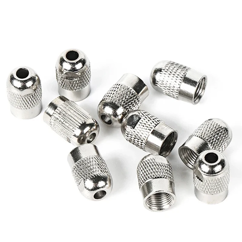 10PCS/lot Dremel Tools Accessories Stainless Steel Nuts Screw Cap Electric Mill Grinder Shaft Dremel Rotary Tools M8*0.75mm